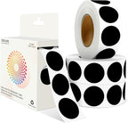 Black 1 Inch Round Color Coding Labels by Unknown