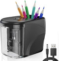 Electric Pencil Sharpener Heavy-Duty Helical Blade Sharpener USB/Battery by RIYO+RIYO