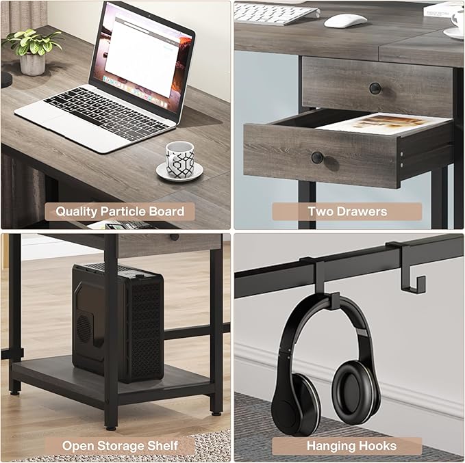 Tribesigns 79 Inch Extra Long Desk, Two Person Desk - Image 9