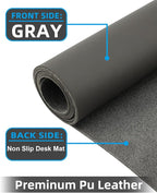 Small Desk Mat, Leather Desk Pad Protector, Desk Mouse pad, Office Desk mat - Image 2