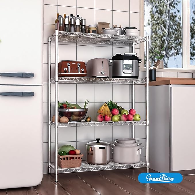 Guan River 4-Shelf Adjustable Metal Shelf Wire Shelving Unit Storage Rack - Image 6