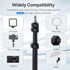 ULANZI Black Aluminum Light Stand, 6.32ft Extendable Tripod - Image 4
