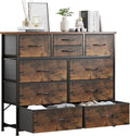 LUMTOK 10-Drawer Dresser, Fabric Storage Dressers by LUMTOK