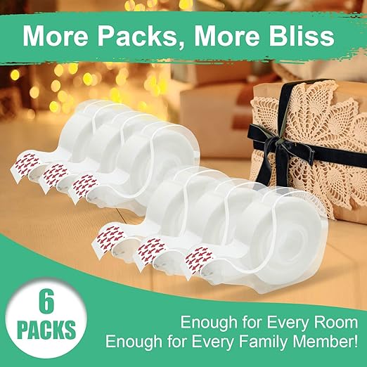 BeataTap Tape, Invisible Tape for Gift Wrapping, 6 Rolls+6 Refillable Dispensers - Image 2