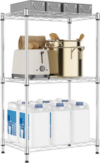 M MZG 3 Tiers Shelf Metal Storage Shelves Wire Rack Closet Organizers by MEIGAOPLASTICANDMETALHKCOLIMITED