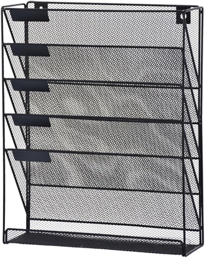 Vankcp 1 Pcs 6-Tier Magnetic File Holder, No Drilling Magnetic File Organizer by Vankcp