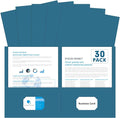 Two Pocket Folders, PANDRI 30 Pack 2 Pocket Folders, Letter Size Paper File by PANDRI