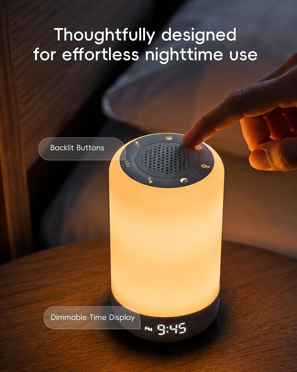 ecozy 3 in 1 sunrise alarm clock white, view 9
