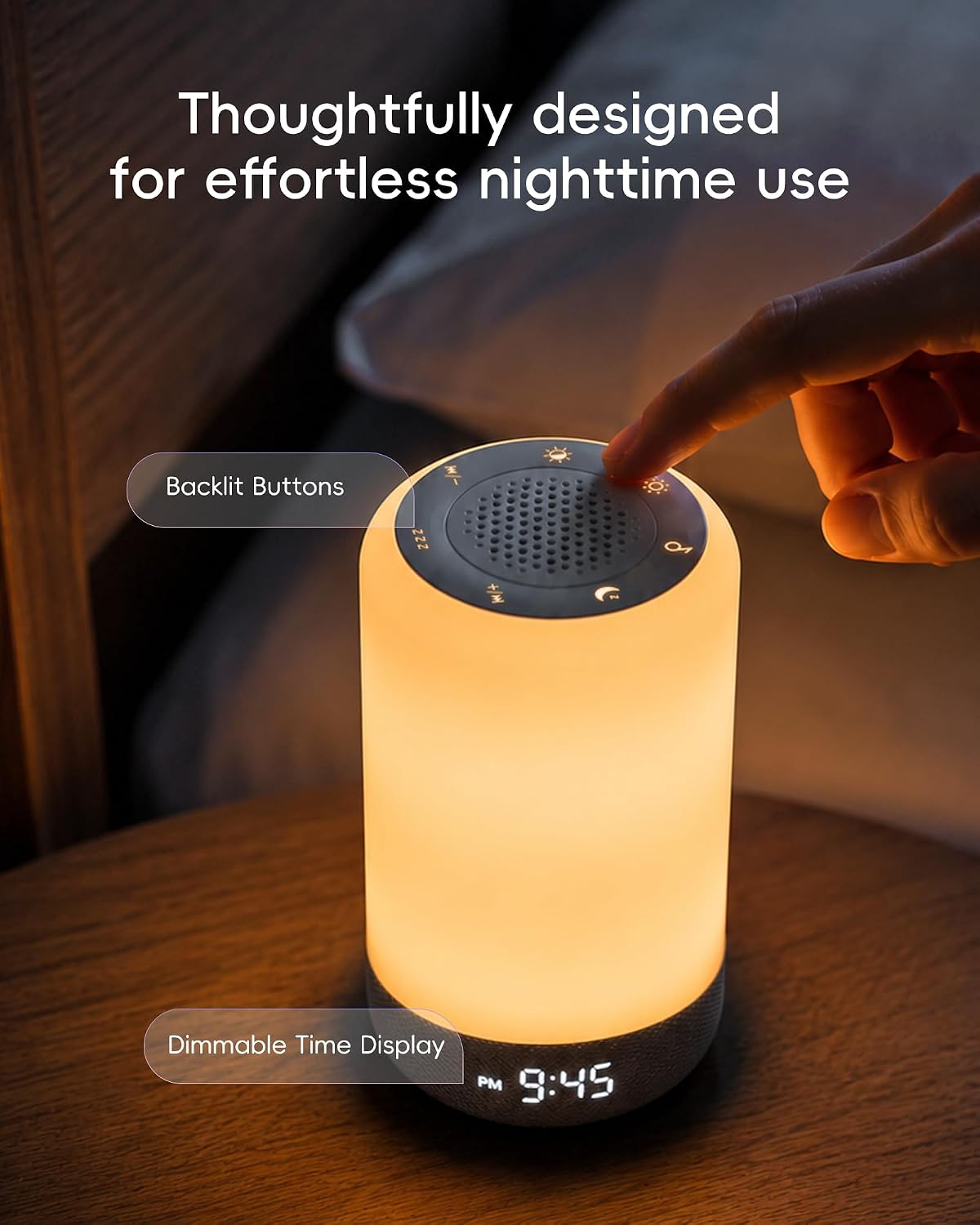 ecozy 3 in 1 sunrise alarm clock white, view 9