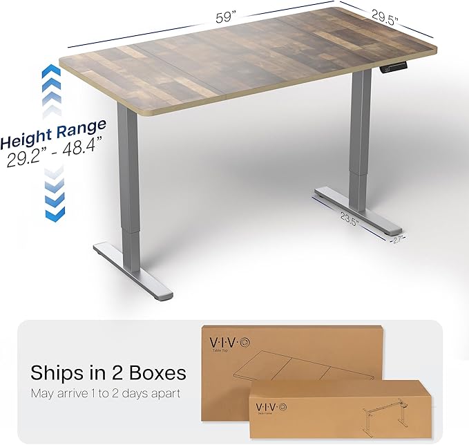 VIVO Electric 60 x 30 in Standing Desk, Memory Height Adjustment, 1B Series - Image 3