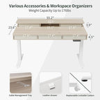 FEZIBO Height Adjustable Electric Standing Desk - Image 3