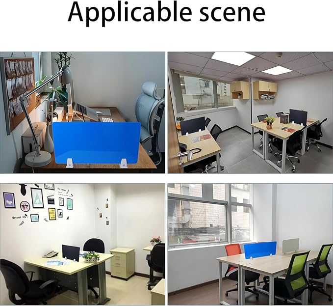 Heavy Duty Sneeze Guard Clamp For 0.1" to 1" Thick Panel, Desk Partition - Image 7