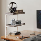 ART-GIFTREE Clamp On Desk Shelf 2-Tier, Wood Shelving Unit - Image 2