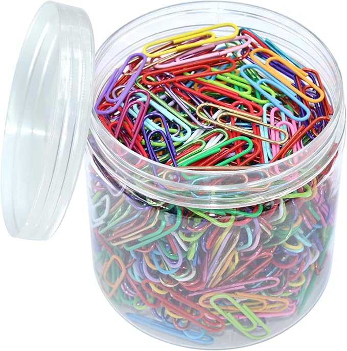 AOKIVIGOA 500pcs Coloured Paper Clips by Unknown