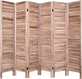 Giantex 6 Panel Wood Room Divider, 5.6 Ft Tall Folding Freestanding Partition by Giantex