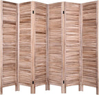 Giantex 6 Panel Wood Room Divider, 5.6 Ft Tall Folding Freestanding Partition by Giantex
