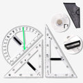 Magnetic Geometry Tool, Protractor, Triangle Rulers Easy Attachment Blackboard by CAQ