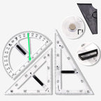 Magnetic Geometry Tool, Protractor, Triangle Rulers Easy Attachment Blackboard by CAQ