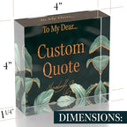 Personalized Gifts, Custom Quote Block Letter Board, Crystal-Clear Acrylic - Image 8