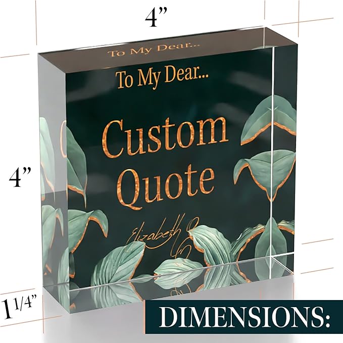 Personalized Gifts, Custom Quote Block Letter Board, Crystal-Clear Acrylic - Image 8
