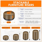 Furniture Risers Bed Risers Heavy Duty 1 inch, 2 inch, 3 inch, 4 inch Round - Image 2