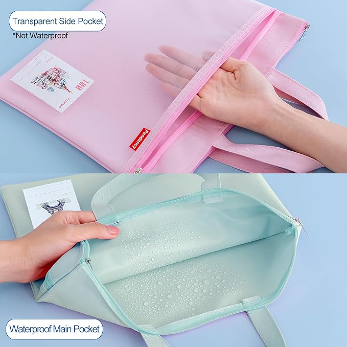 Pendancy Mesh Zipper Pouch 11x13.7 in, A4 Size Foldable Document Storage - Image 4