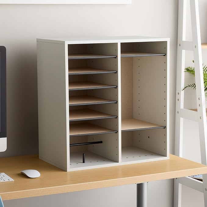Safco 9422GR Wood Adjustable Literature & Paper Organizer, 16 Adjustable - Image 5