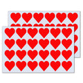 1200 Pack, 1" Red Heart Stickers Labels - 50 Sheets