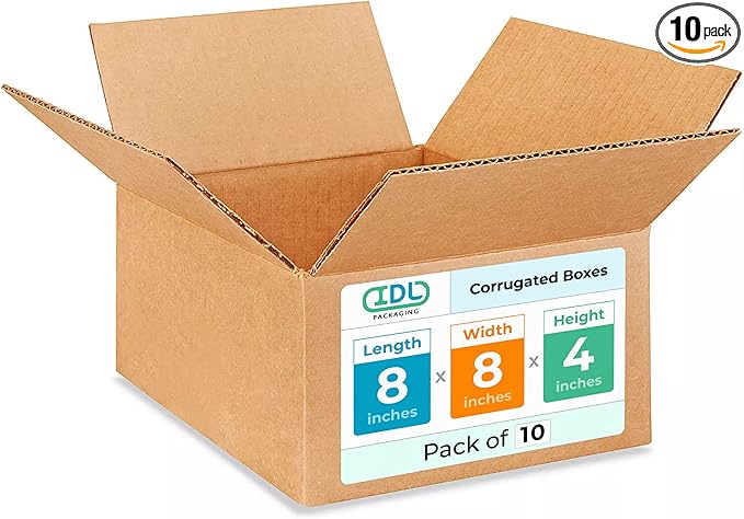 Small Moving & Shipping Boxes 8x8x4 inches by IDLPackaging
