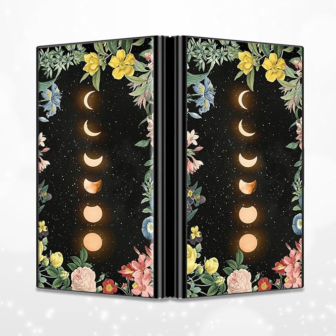BWEGRHE Slim Credit Card Holder, Moon Flower RFID Blocking Metal Wallet - Image 4