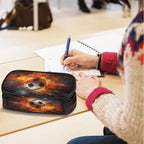 Pardick Football Fire Pencil Case，Big Capacity Pencil Pouch Coin Pouch - Image 7