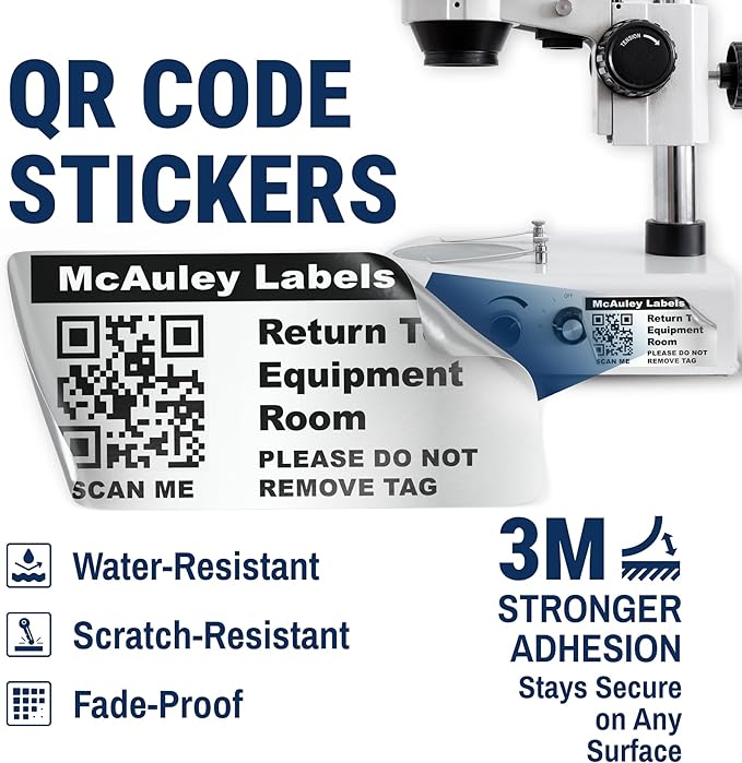 McAuley Labels Custom QR Code Stickers - Image 2