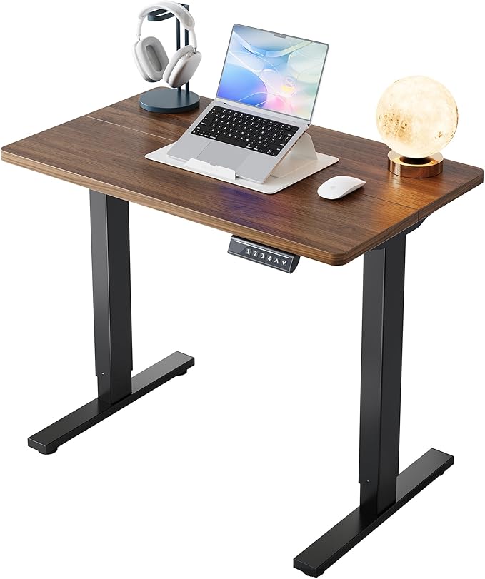 HUANUO 32" Small Electric Standing Desk Adjustable Height, 4 Memory Height by HUANUO