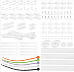 319pcs Cable Management Organizer Kit, Desk Cord Organizer, 98 Adhesive Cable by Limcfc