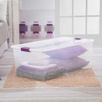 Sterilite 4-Pack 110 Quart ClearView Latch Box, Stackable Organizer Bins - Image 4