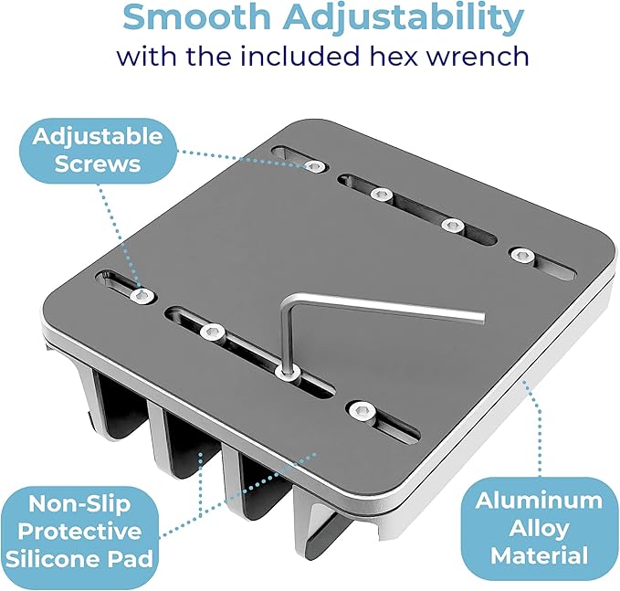TEFONIA Adjustable Laptop Stand, 5 Slots, Aluminum Space-Saving, - Image 5