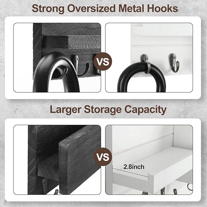 Lwenki Mail Organizer for Wall Mount – Key Holder - Image 3