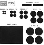 Felt Furniture Pads 235 PCS X-Protector! Huge Quantity of Black Furniture Pads - Image 4