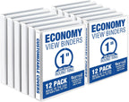 Samsill 1 Inch 3 Ring Binders, Made in USA, Economy Round Ring, 200 Sheet