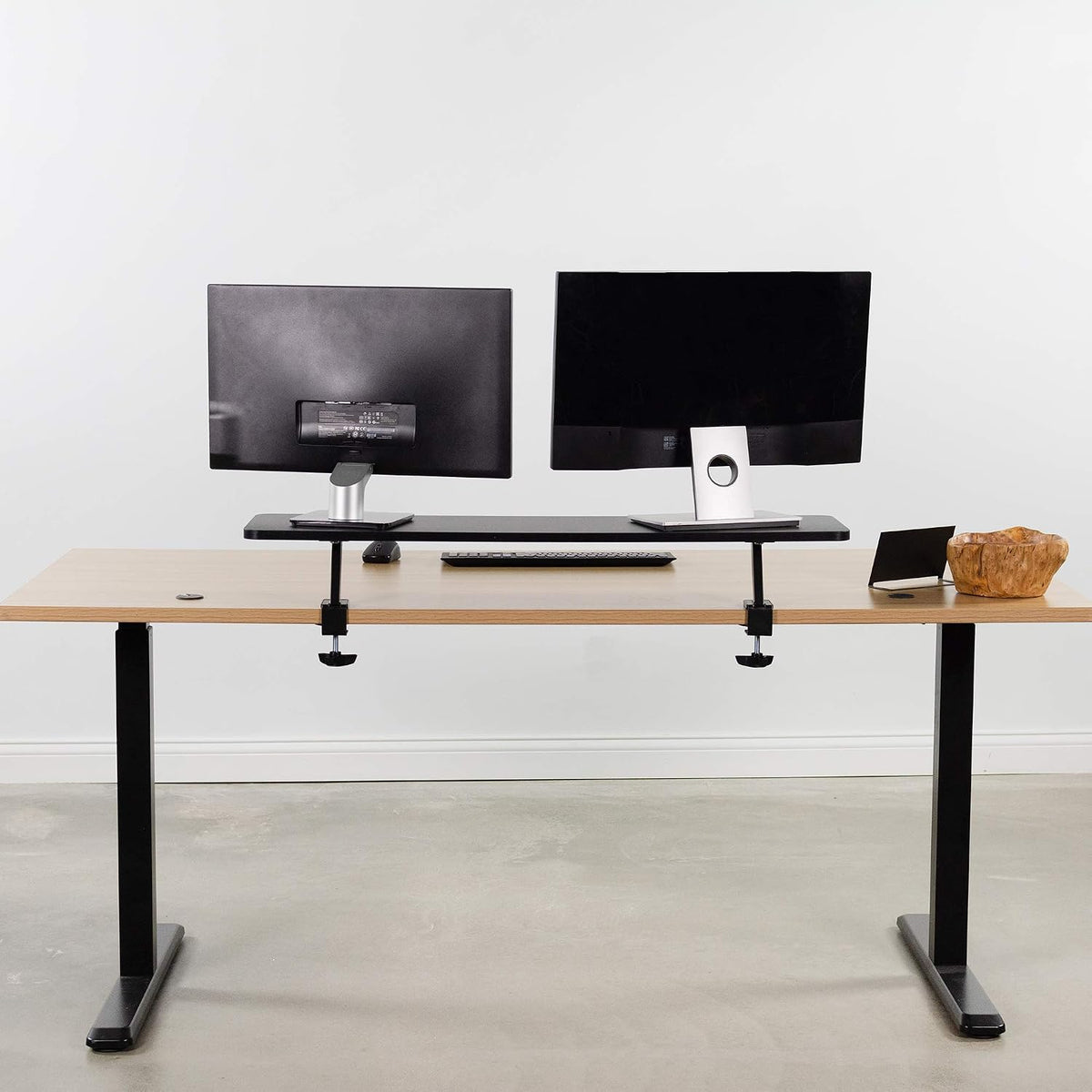 VIVO Clamp-on Small 40 in Ergonomic Desk Shelf