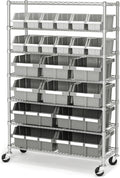Seville Classics Commercial 7-Tier Platinum/Gray NSF 22-Bin Rack Storage System by SevilleClassics