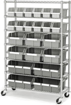 Seville Classics Commercial 7-Tier Platinum/Gray NSF 22-Bin Rack Storage System by SevilleClassics
