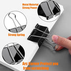 Extra Large Binder Clips 2 Inch, Heavy Duty Big Binder Clips Big Paper Clamps - Image 5