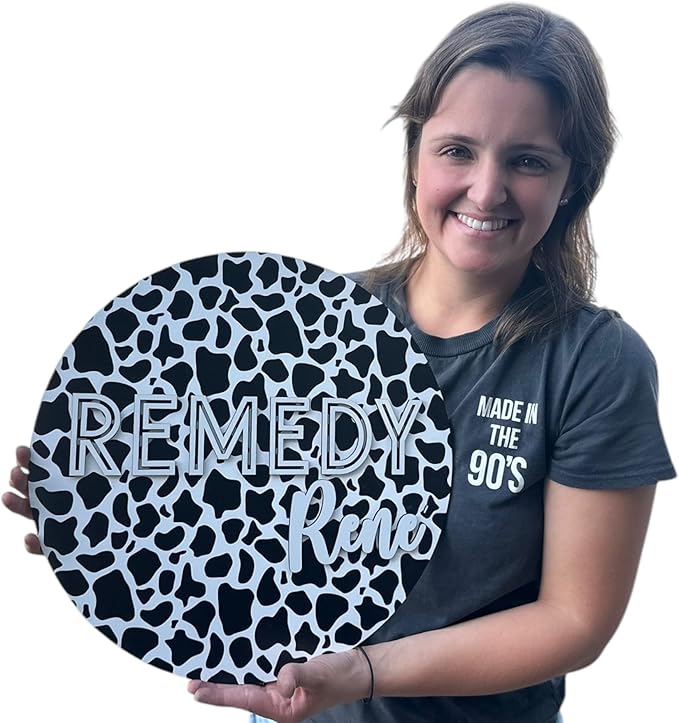 Custom Nursery Name Sign, cow theme nursery sign, girls nursery wall decor by Unknown