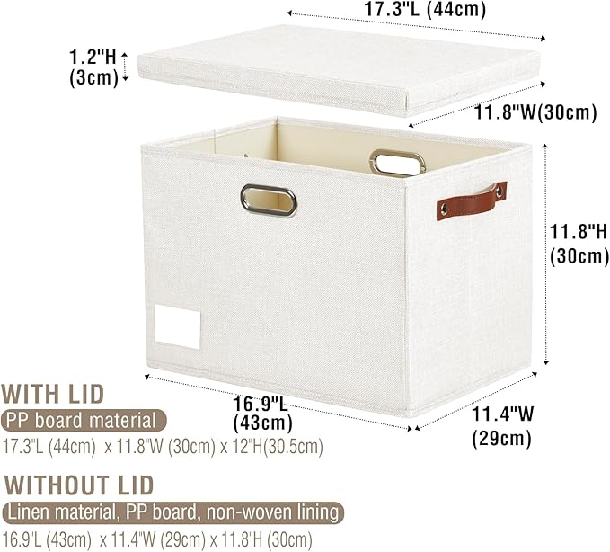 Roobyl 17" Large Collapsible Storage Bins - Image 3