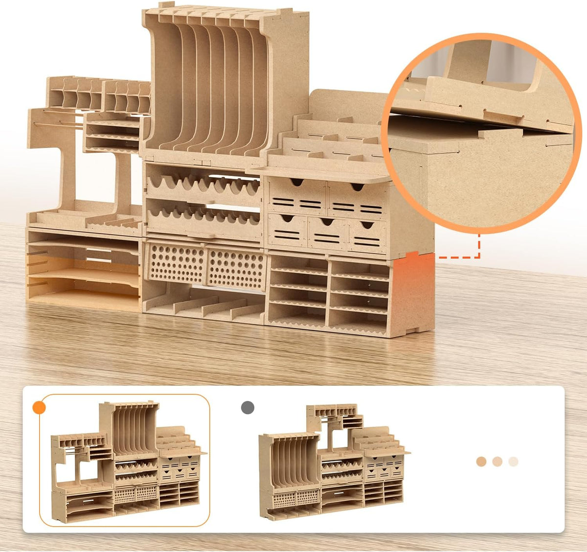 wooden model kit tool organizer storage rack, paint showing dimensions
