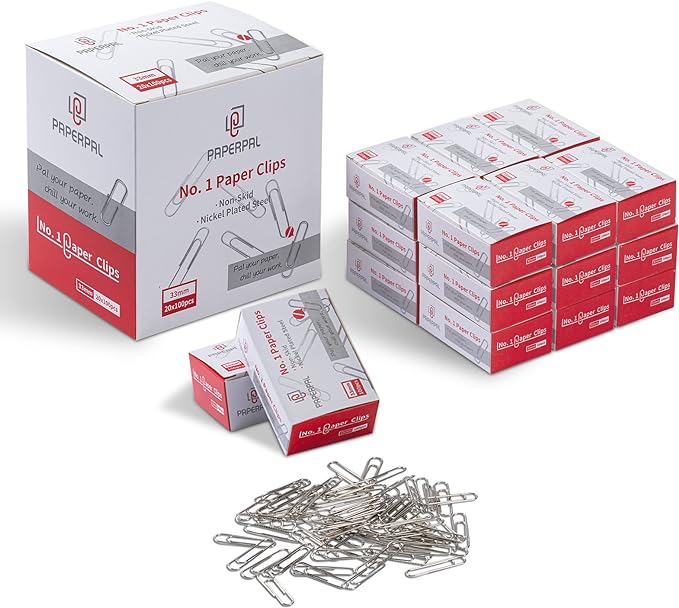 PAPERPAL Paperclips for Office School & Personal Use, #1 Nonskid Paper Clip by PAPERPALDirect