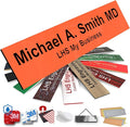 Engraved Door Signs for Office Personalized Orange Plastic Door Plaque Black by LHS+My+Business