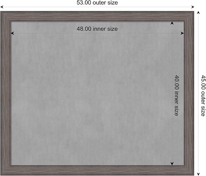 Amanti Art Grey Framed Magnetic Board 45x53 Oversize Vision Board - Image 4
