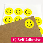 600 PCS - 1" Smiling Happy Smile Face Stickers, Yellow